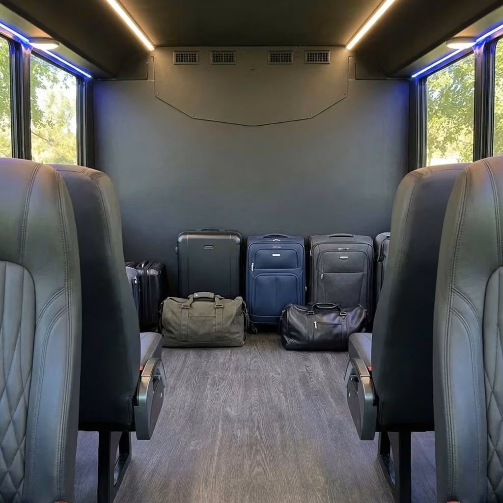 bullhead city 20 passenger minibus luggage area
