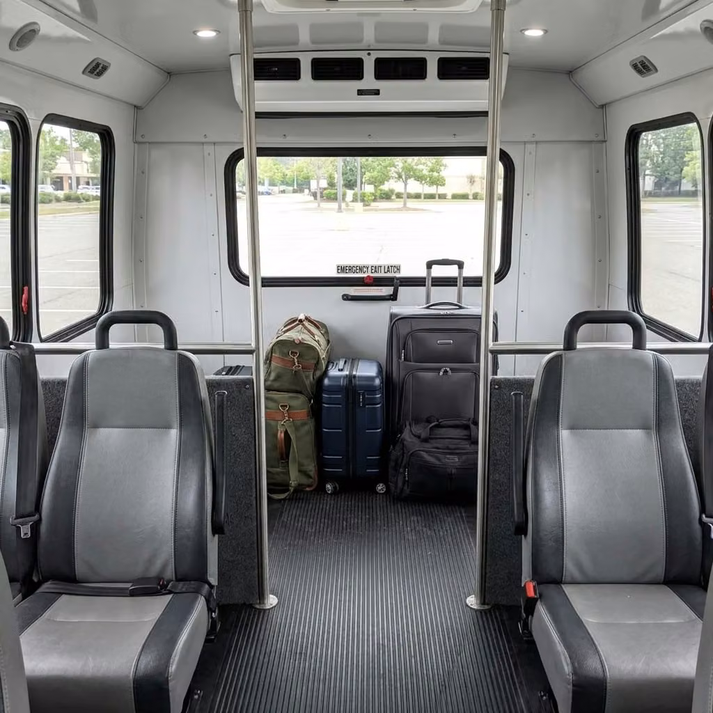 bullhead city 35 passenger minibus luggage area