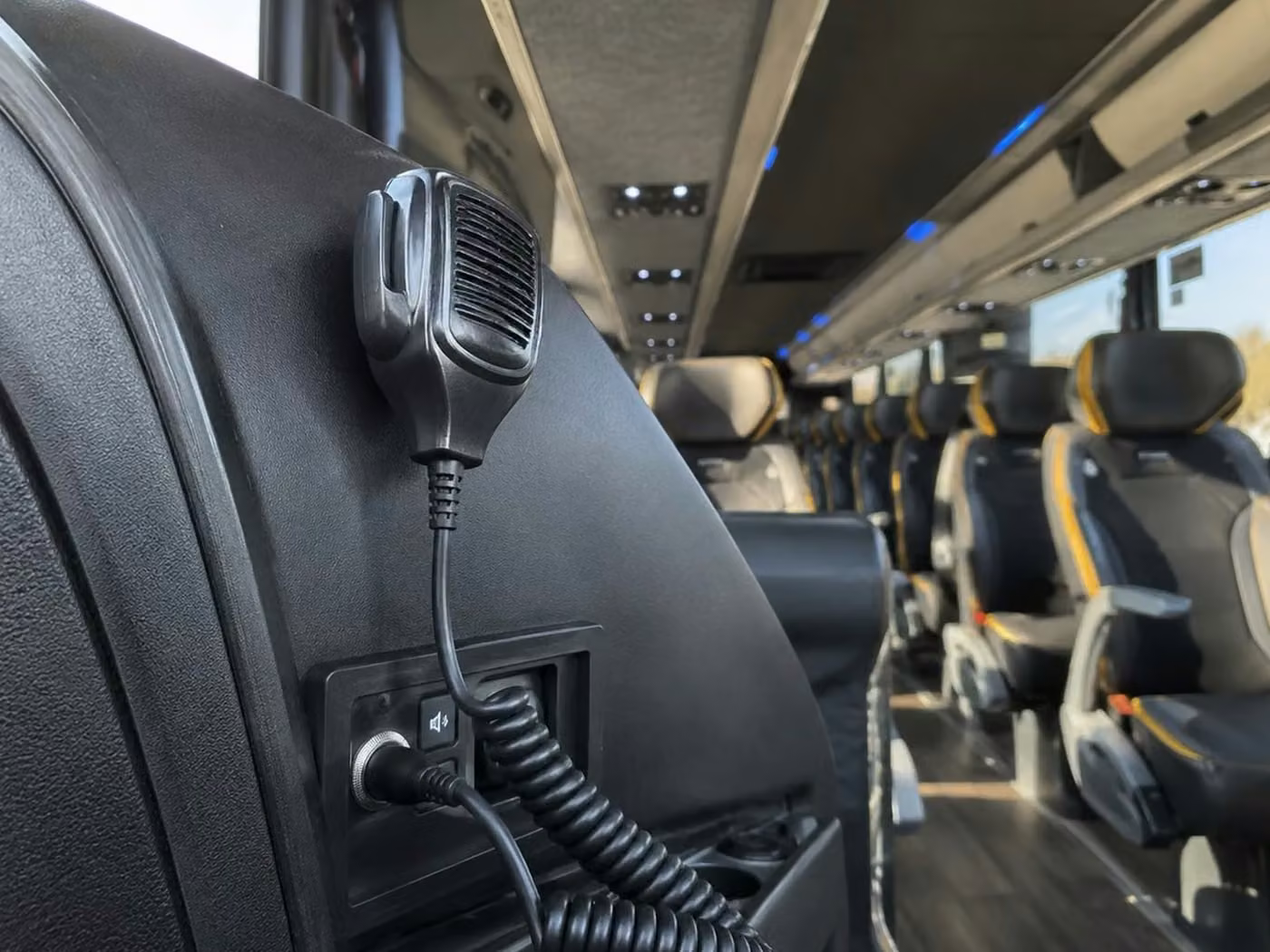 bullhead city 56 passenger charter bus pa system