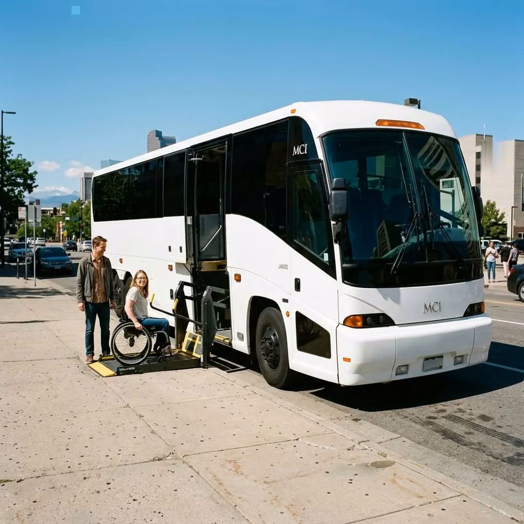 bullhead city 56 passenger charter bus wheelchair lift