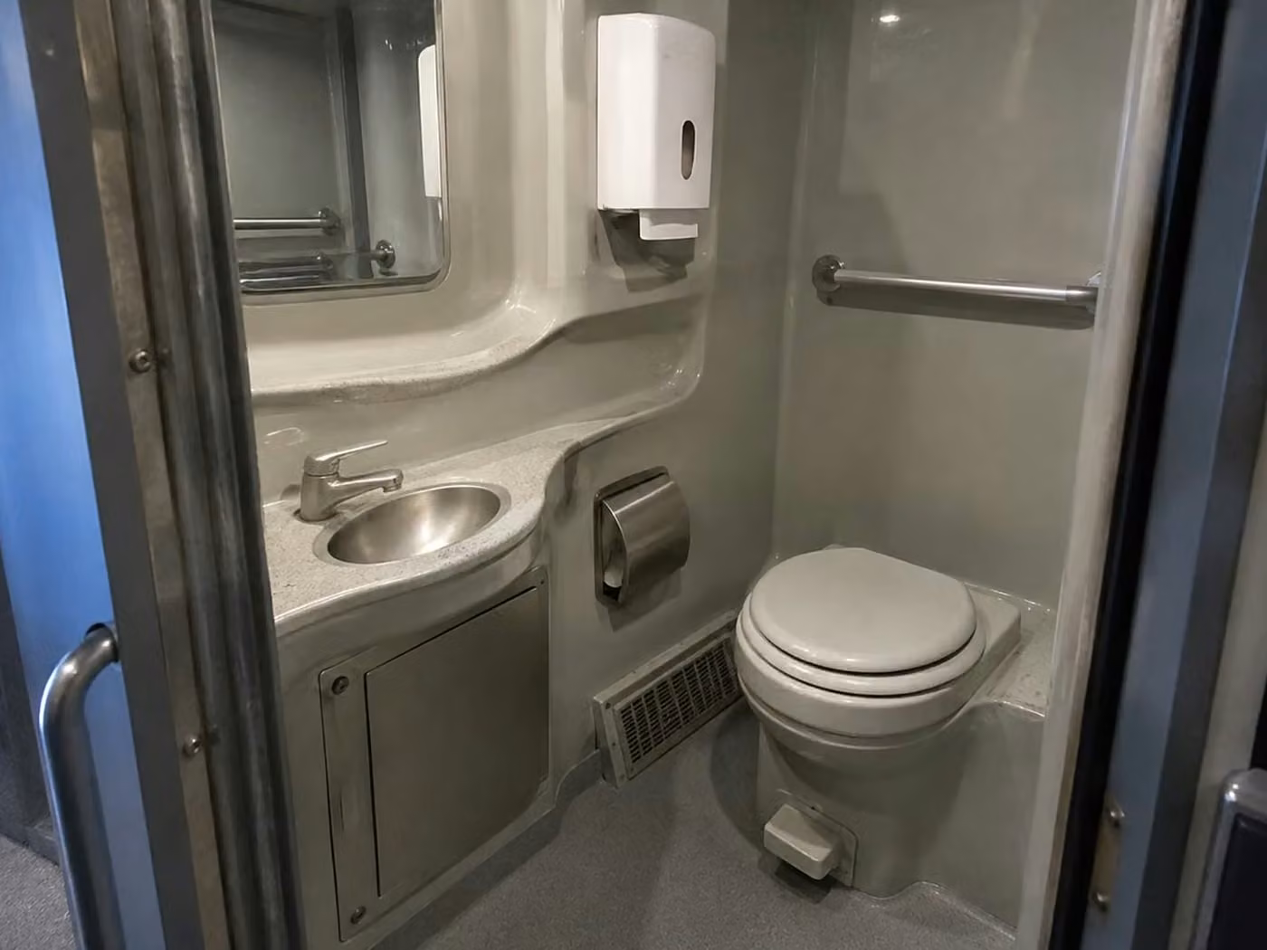 bullhead city charter bus onboard restroom