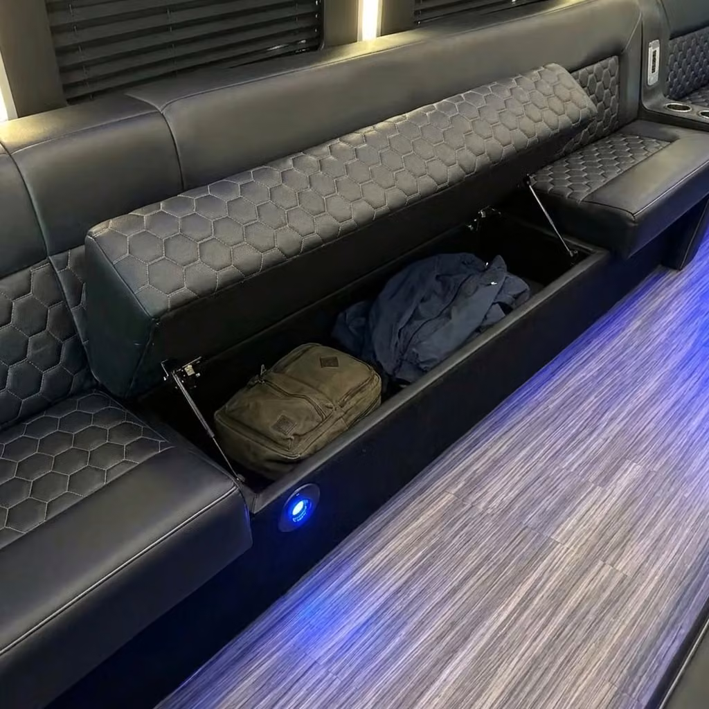bullhead city party bus under seat storage